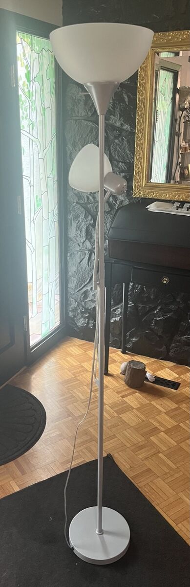 Floor lamp/reading lamp combo. Silver