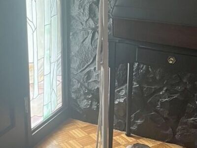 Floor lamp/reading lamp combo. Silver