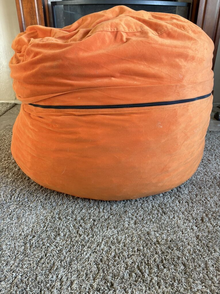 Large Mandarin Orange Bean Bag Chair