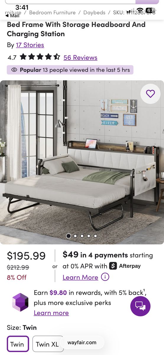 Twin Pop Up Trundle Bed