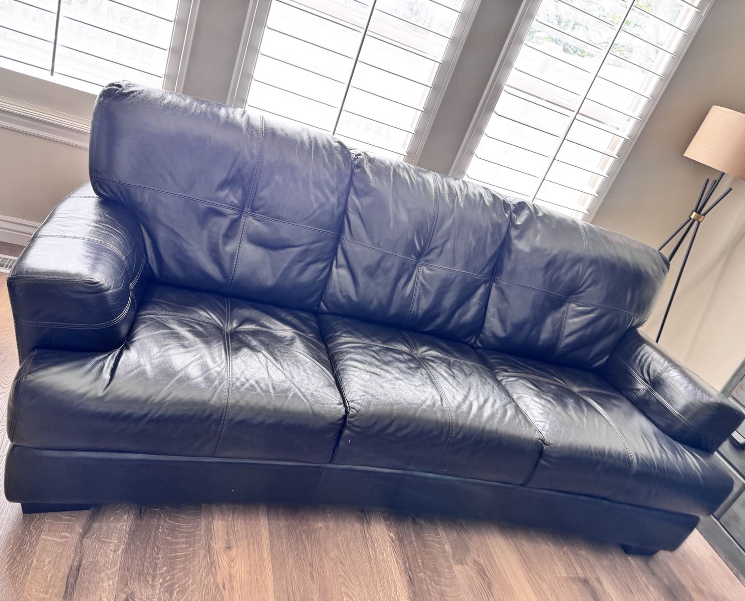 Black Leather sofa set