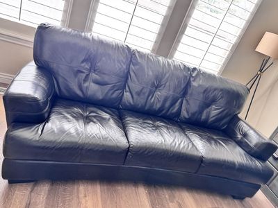Black Leather sofa set