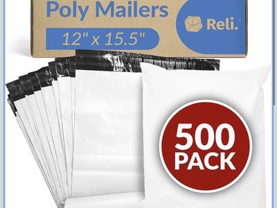 Poly Mailers 12" x 15.5" White Shipping Bags 500 Pack