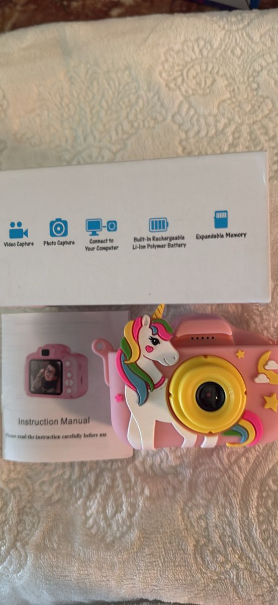 Kids Unicorn Digital Camera - Video & Photo Capture, Rechargeable, Expandable Memory