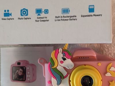Kids Unicorn Digital Camera - Video & Photo Capture, Rechargeable, Expandable Memory