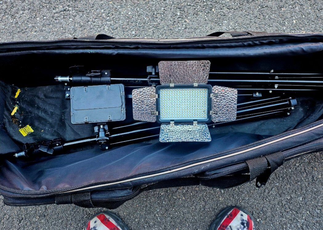 2-Piece LED Video Lighting Kit with Adjustable Stands & Padded Carrying Case