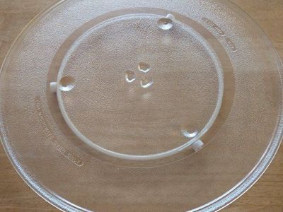 16.5" Microwave Glass Turntable Plate - Universal Replacement Tray, Clear includes roller ring
