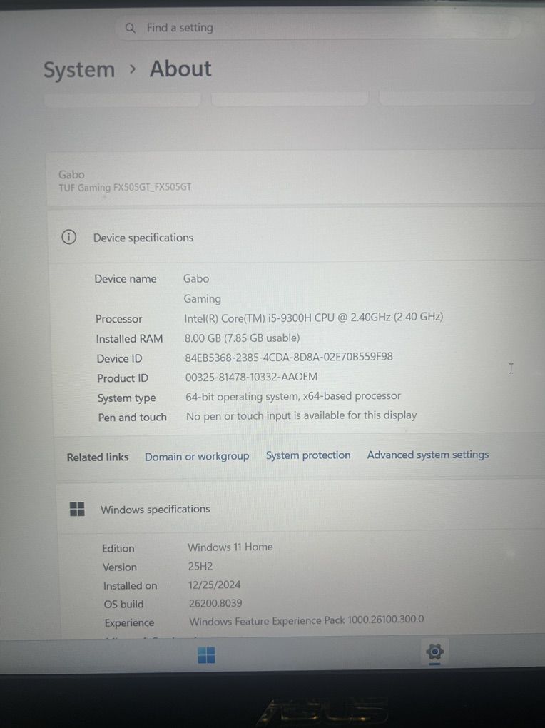 ASUS TUFF Gaming Laptop