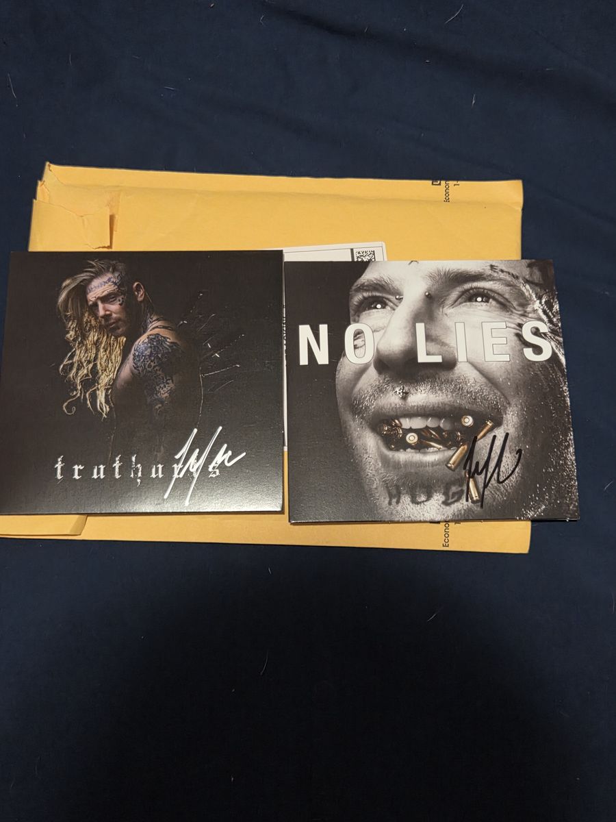 Tom MacDonald Signed CD Booklet Cover Inserts - Truth Hurts & No Lies