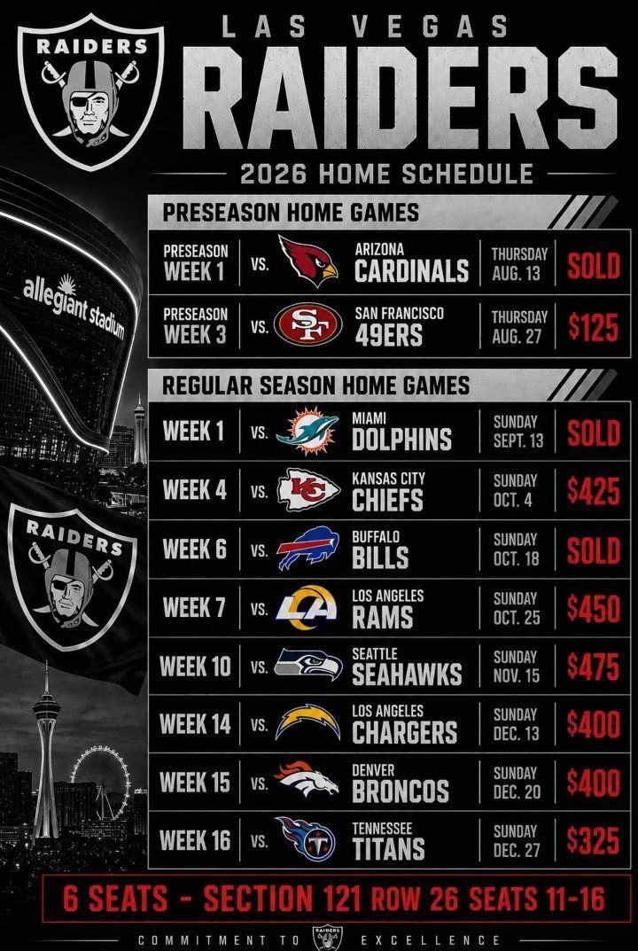 Las Vegas Raiders Tickets