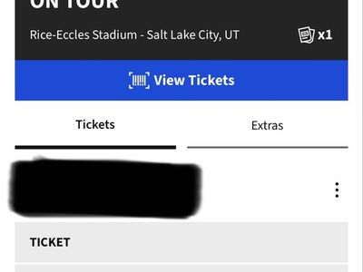 Zach Bryan Concert Ticket - Salt Lake City UT - Aug 7 2026 - Sec E42 Row 2