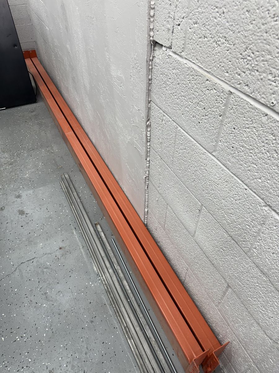 Orange Steel Beams (2) - Industrial Metal Support