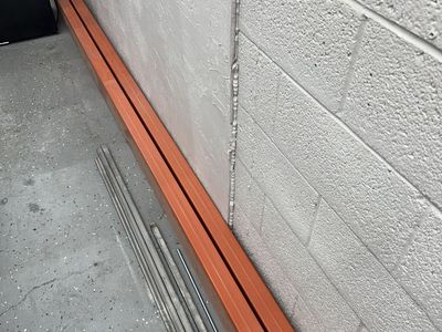 Orange Steel Beams (2) - Industrial Metal Support