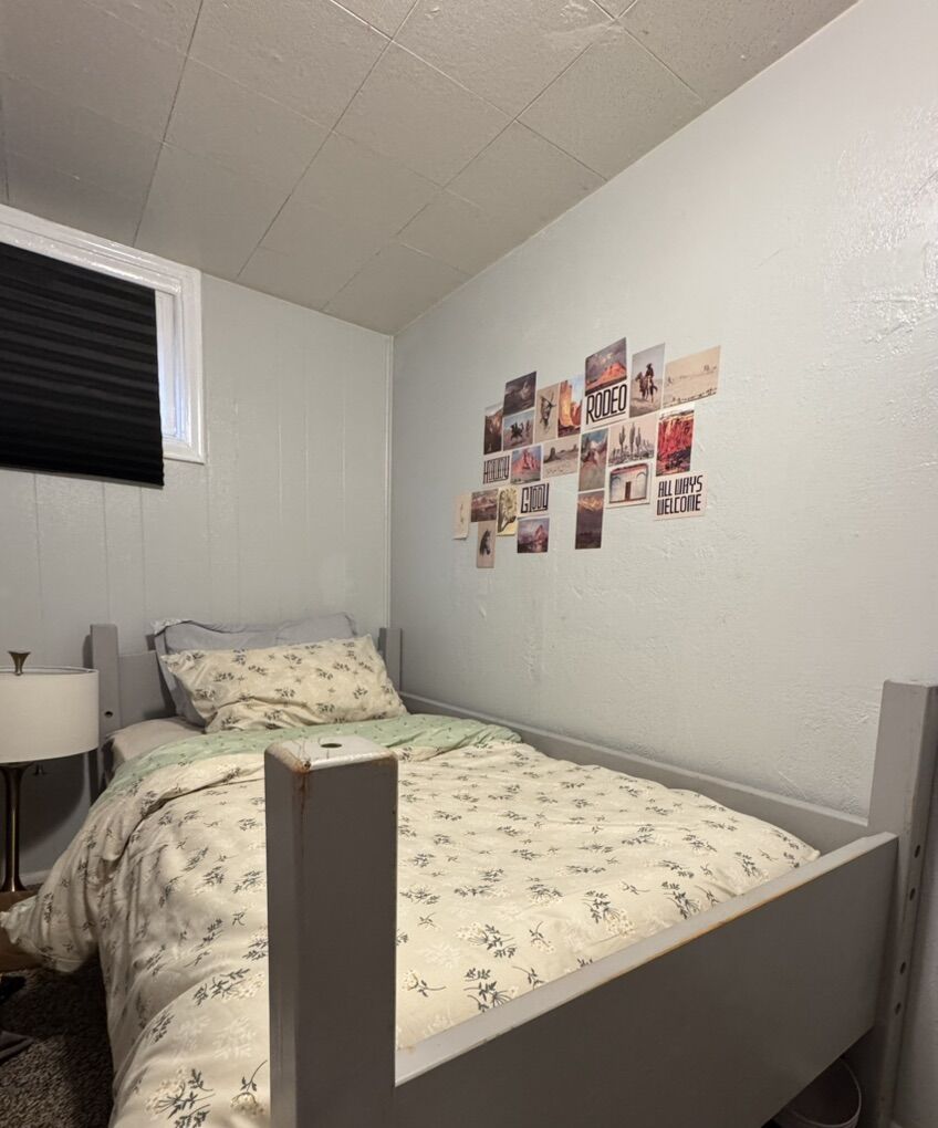 Full twin bed set up!