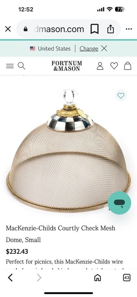 MacKENZIE CHILDS COURTLY CHECK LARGE MESH