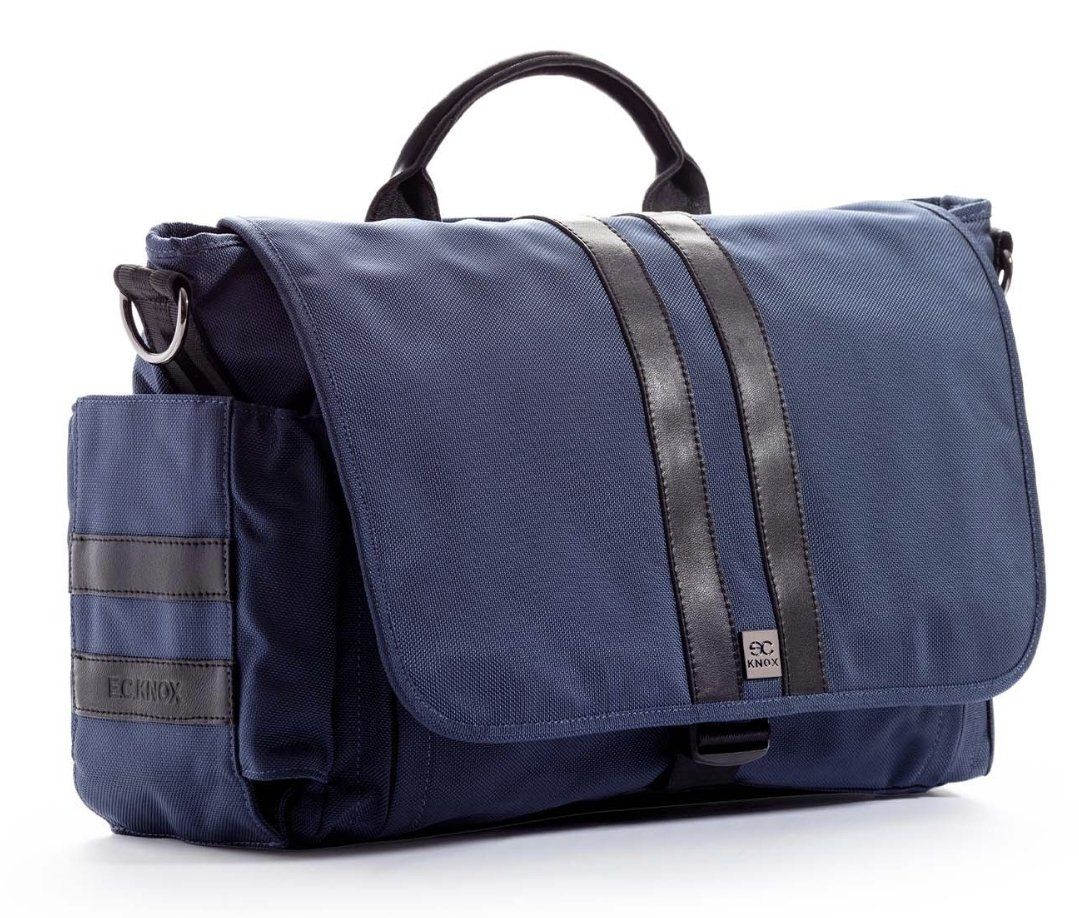 E.C. Knox Men's Diaper Bag Ballistic Nylon Leather