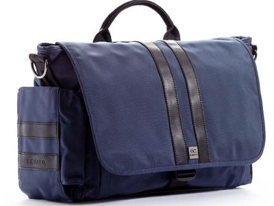 E.C. Knox Men's Diaper Bag Ballistic Nylon Leather