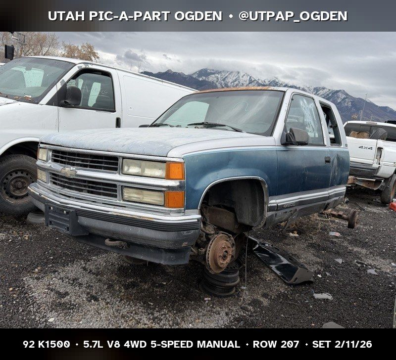 1992 Chevrolet K1500 Parts - UTPAP Ogden