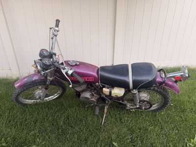 Vintage 1971 Suzuki TS185 Series Enduro Dirt Bike - Purple