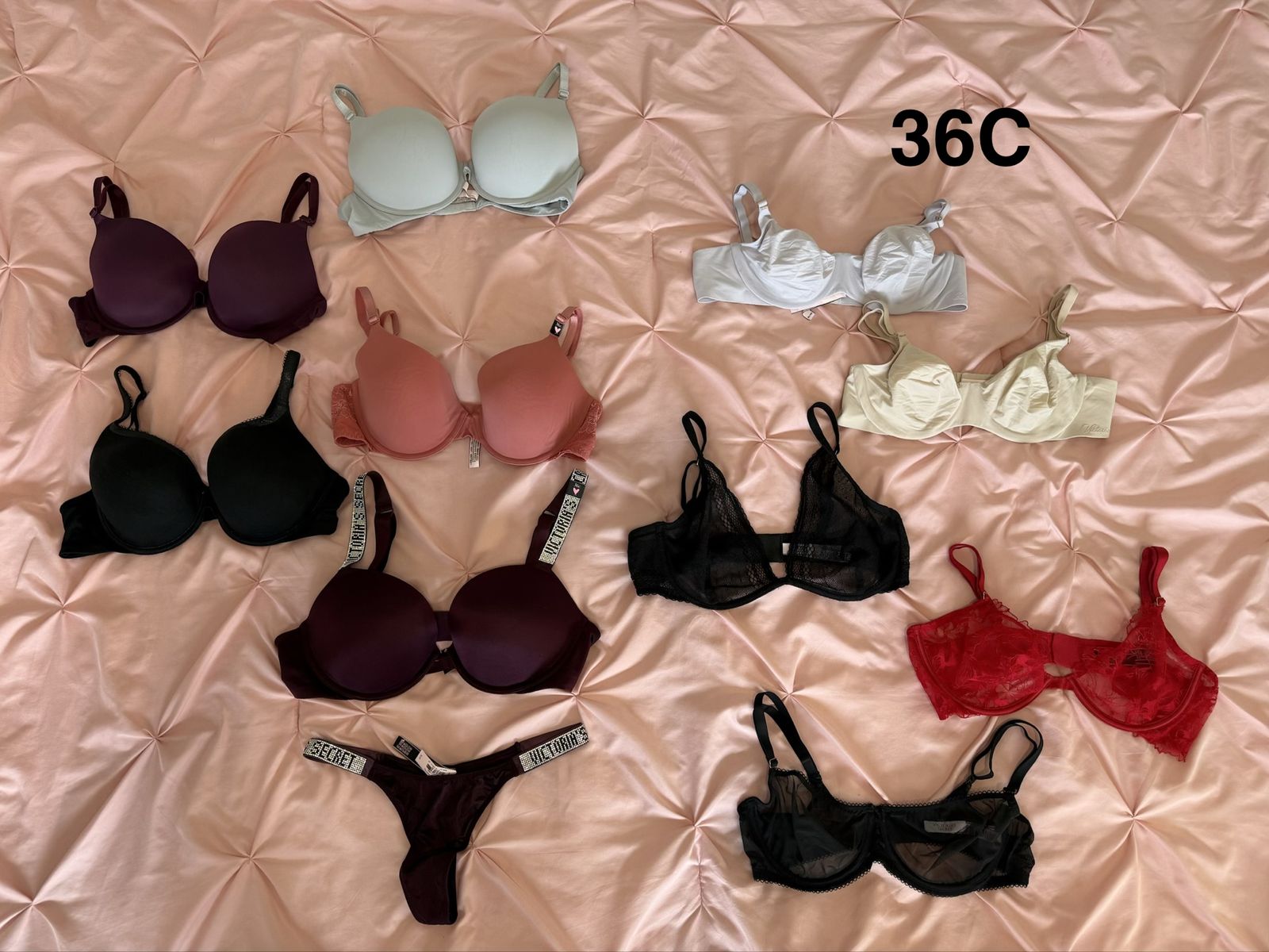 Victoria’s Secret/PINK Bras 36C and 34D and panties