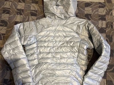 Outdoor Research Women's Light Blue Insulated Hooded Jacket - Size Small, Pertex Quantum