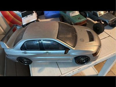 Silver RC Drift Car Sedan with Torque Tuned Motor 1/10 evo