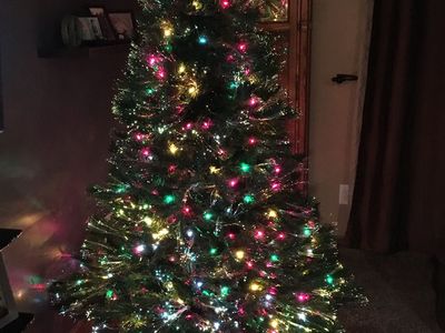 Pre-lit Fiber Optic Christmas Tree with Multi-Color Lights