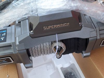 Superwinch 12000 LBS 12V DC 3/8in x 80ft Rope SX 12000 Winch - Graphite