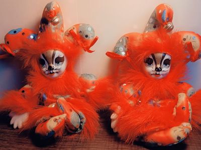 Porcelain Clown Dolls – Matching Pair