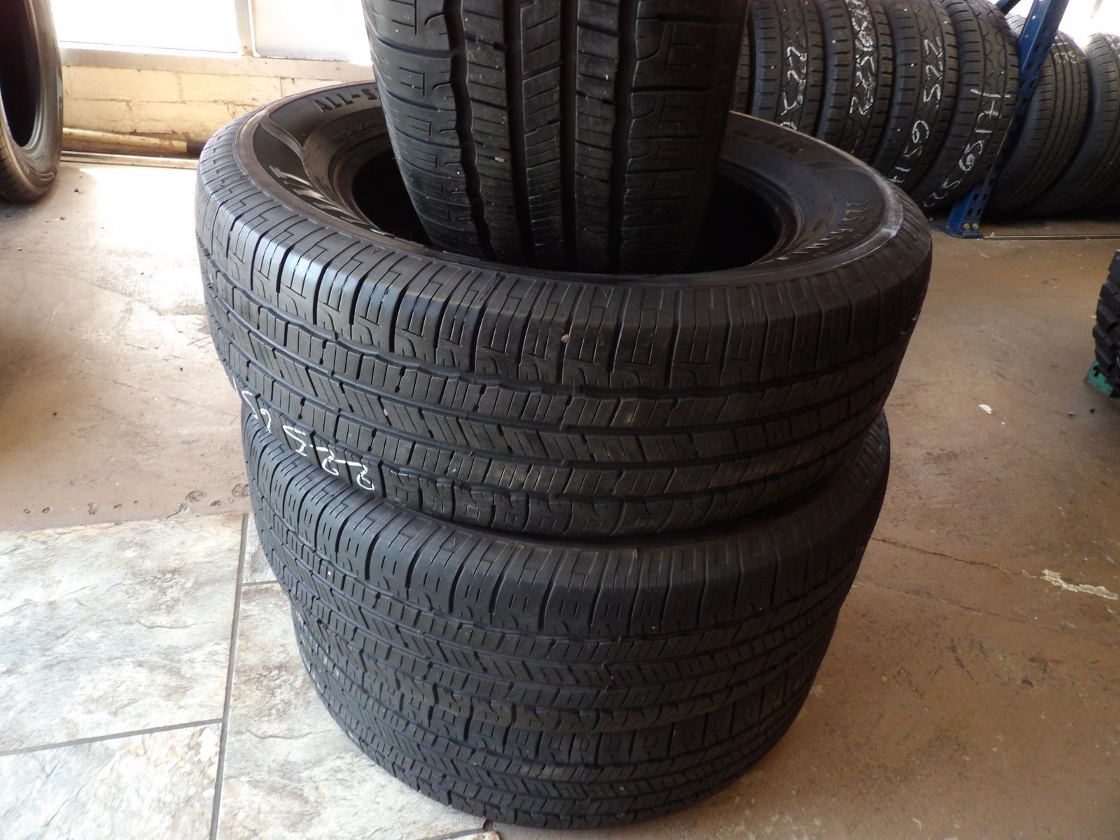 225/65R17 GOODYEAR RELIANT A/S SET OF USED TIRES