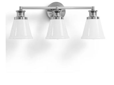 Keever 3/Light Dimmable Vanity Light w/Glass Shade
