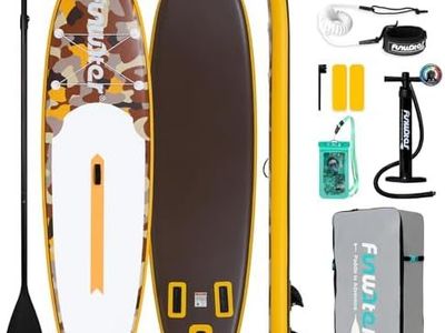 Funwater 11ft Inflatable Stand Up Paddle Board Camo Pattern SUP Kit with Accessories