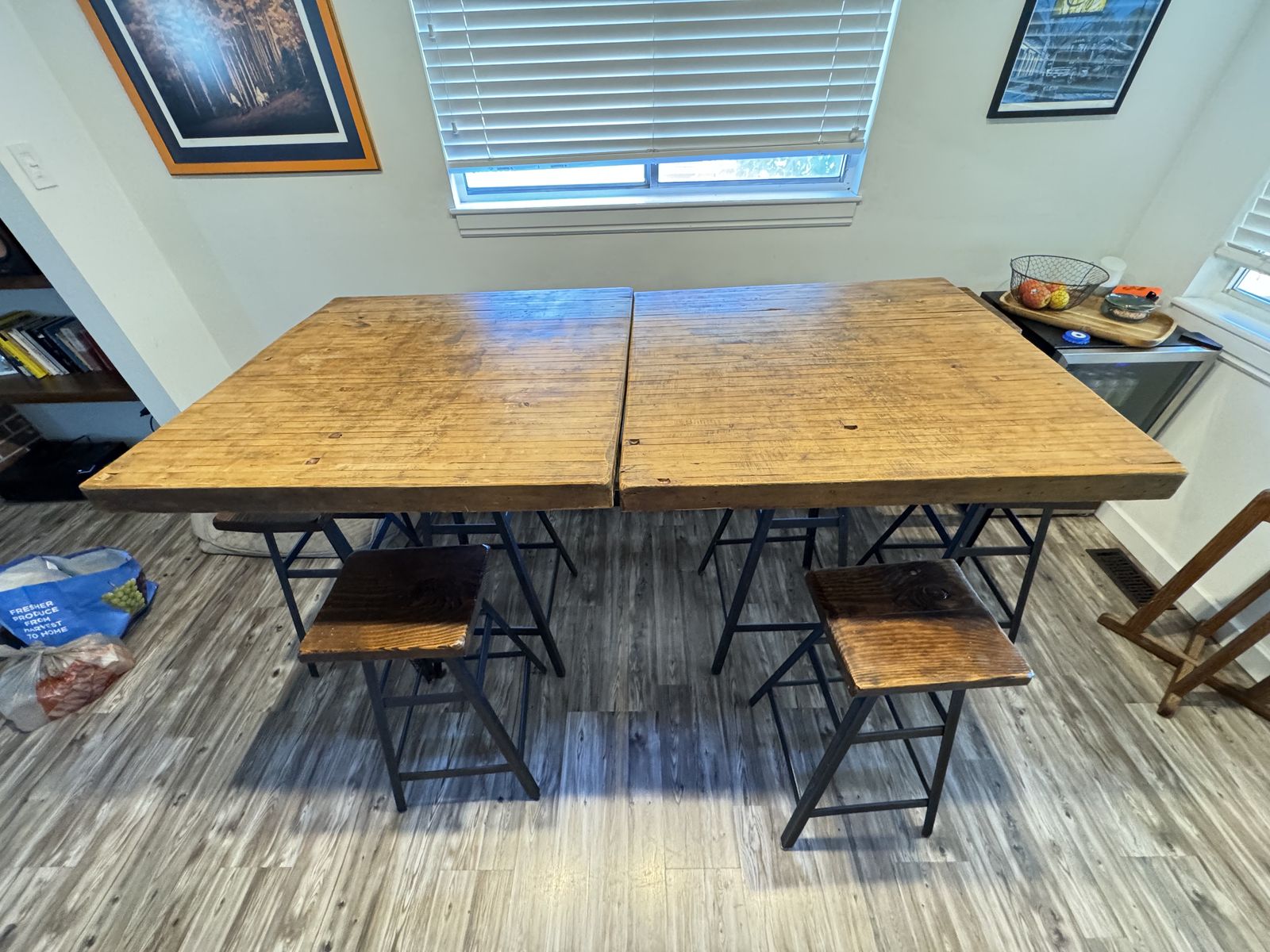 Rustic Dining Room Set with Bench