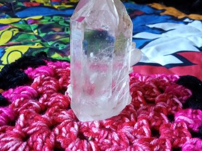 Clear Quartz Crystal Point Cluster Mineral Specimen