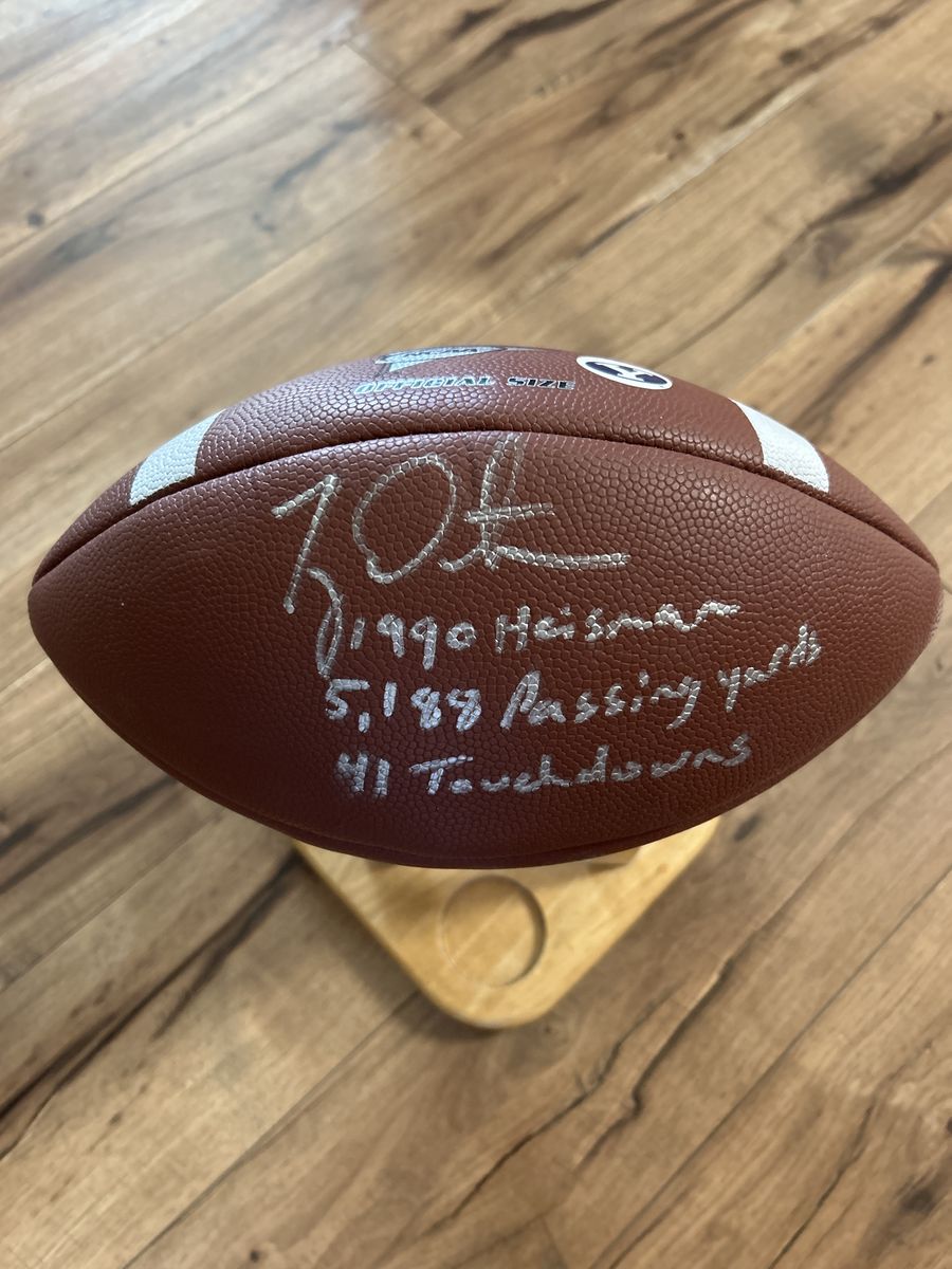 *Rare* Autographed Ty Detmer BYU Cougars Football - 1990 Heisman Trophy Inscription Hand Signed PSA/DNA 
