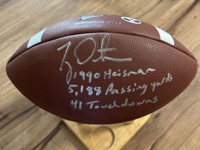 *Rare* Autographed Ty Detmer BYU Cougars Football - 1990 Heisman Trophy Inscription Hand Signed PSA/DNA