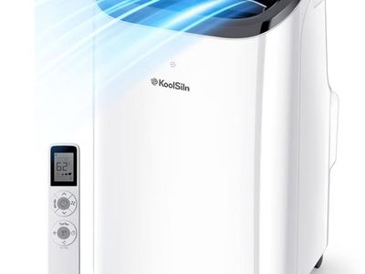 12,000 BTU Portable Air Conditioner Cools Up to 550 Sq.Ft, Auto-Evaporation Low Noise Portable AC Unit with Remote Control Fits