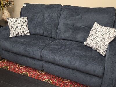 Large Recliner Sofa in Modern Blue