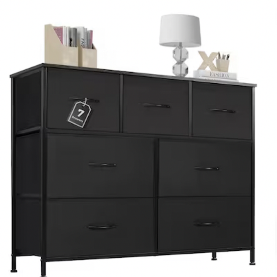 Black Fabric Storage Dresser