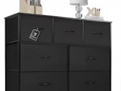 Black Fabric Storage Dresser