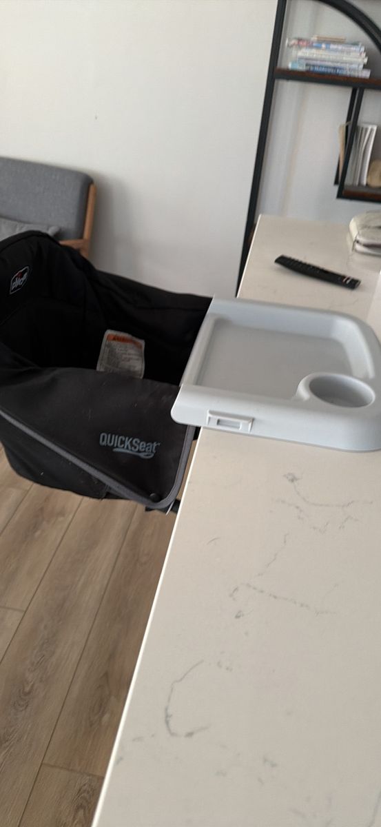 Chicco Quick Seat Hook-On Chair - Black/Grey, Portable High Chair