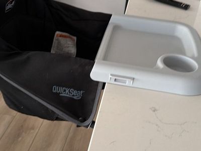 Chicco Quick Seat Hook-On Chair - Black/Grey, Portable High Chair