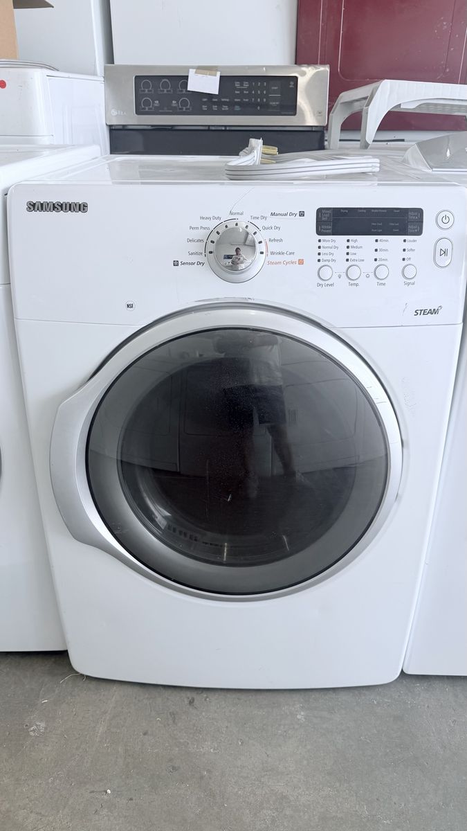 Samsung Front Load Steam Dryer White Used Good Condition
