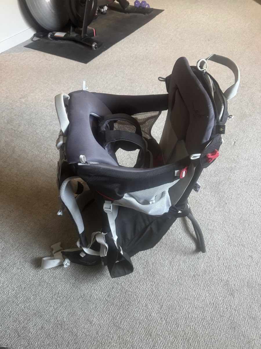 Osprey Poco Child Carrier Backpack - Black/Grey, Excellent Condition