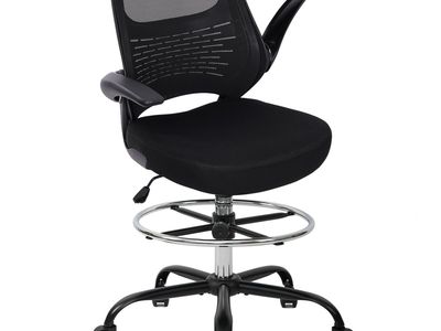 Ergonomic Mesh Office Chair w/ Lumbar Support, Flip-up Armrests, Adjustable Height & Footrest
