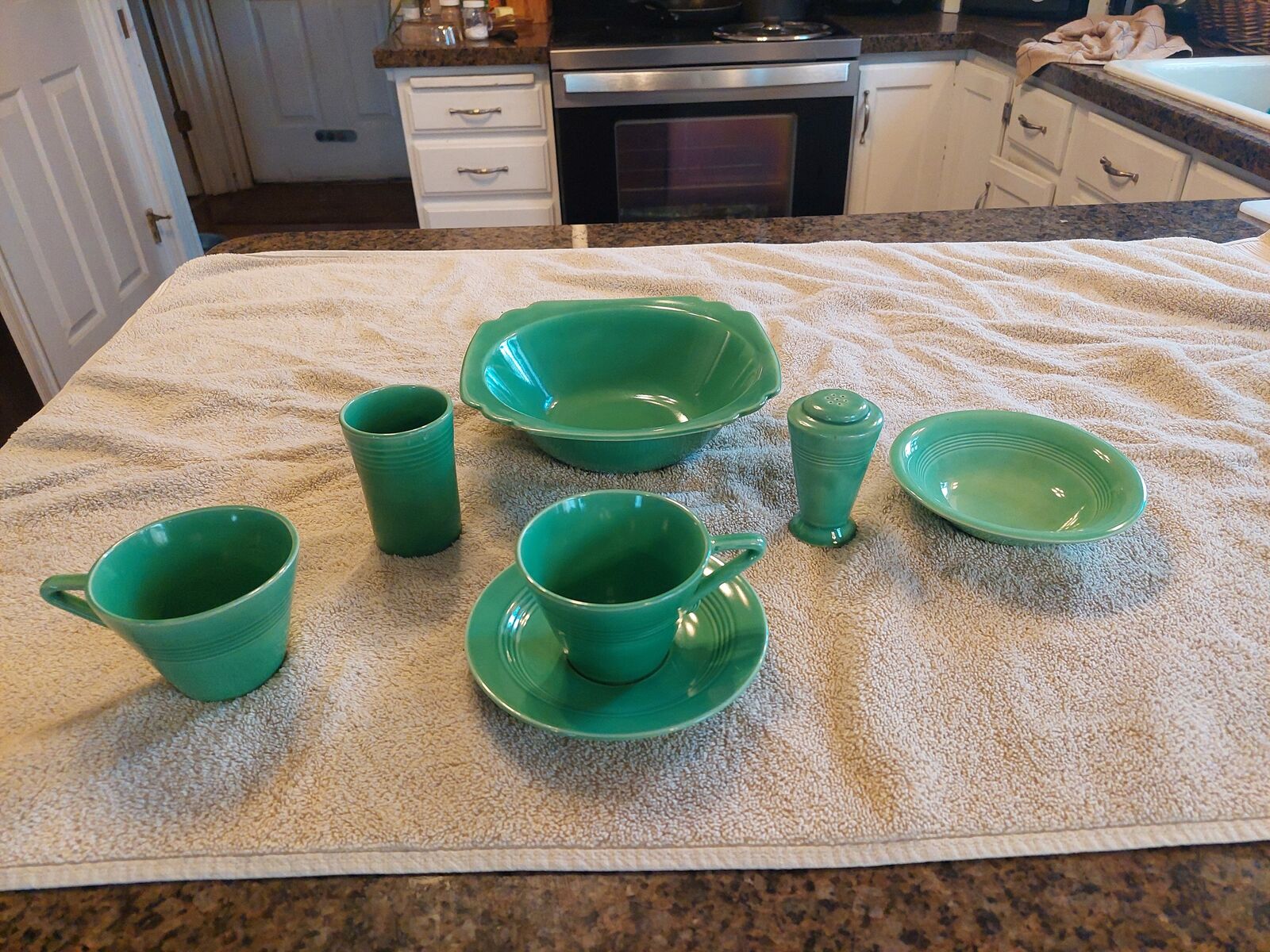 Vintage Fiestaware Harlequin, green by Homer Laughlin