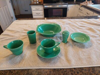 Vintage Fiestaware Harlequin, green by Homer Laughlin