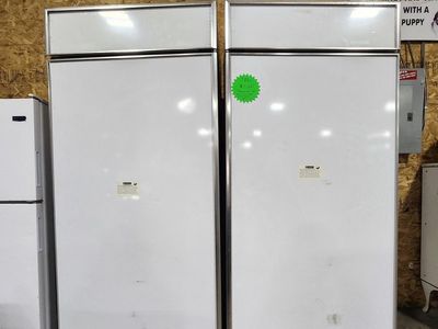 GE Monogram 36" Built-In Column Refrigerator and Freezer Set White - Brand New