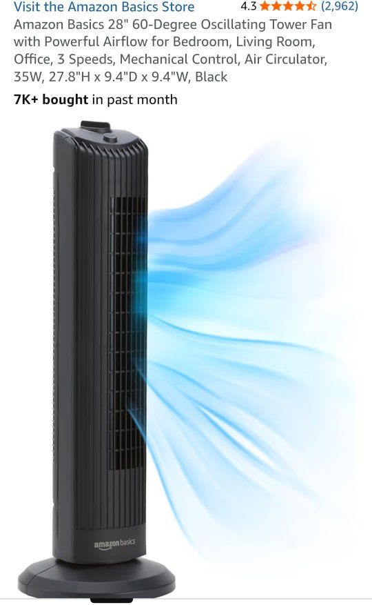 Amazon Basics tower fan