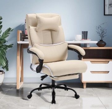 Ergonomic Executive Office Desk Chair with Lumbar Support and Headrest